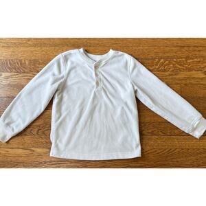 Primary Off-White Fleece Henley Sweatshirt Size 6-7